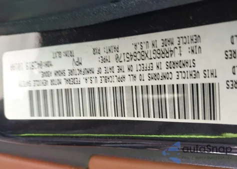 2011 Jeep Grand Cherokee Overland z USA, uszkodzony, nr VIN 1J4RR6GTXBC645170